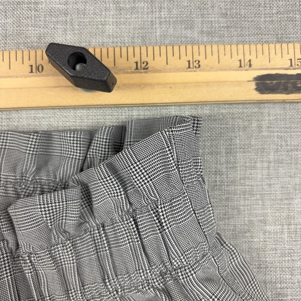 Athleta Pants Womens 2 Gray Plaid Skyline Jogger Woven Elastic Waist Travel - Picture 4 of 10